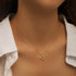 925 sterling silver diamond encrusted exquisite geometric oval collarbone chain - MOWTE