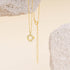 925 sterling silver diamond encrusted exquisite geometric oval collarbone chain - MOWTE