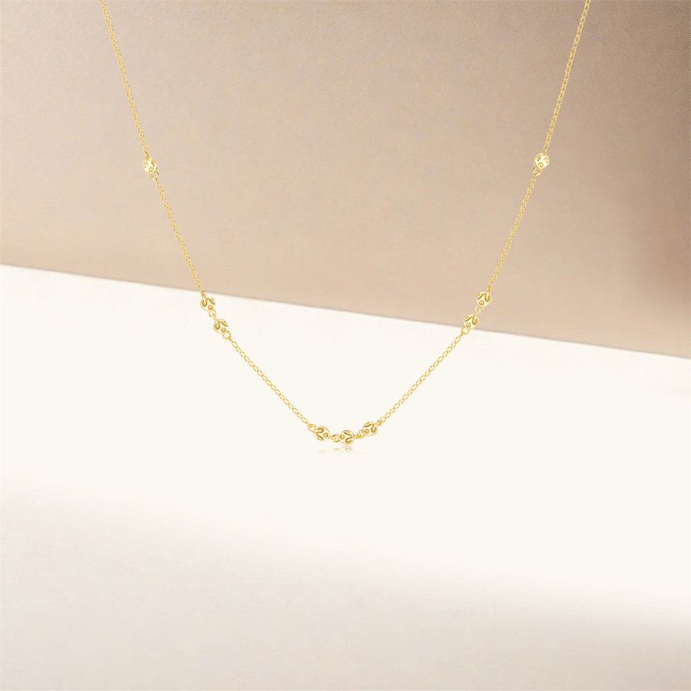 S925 sterling silver creative circular retro necklace - MOWTE