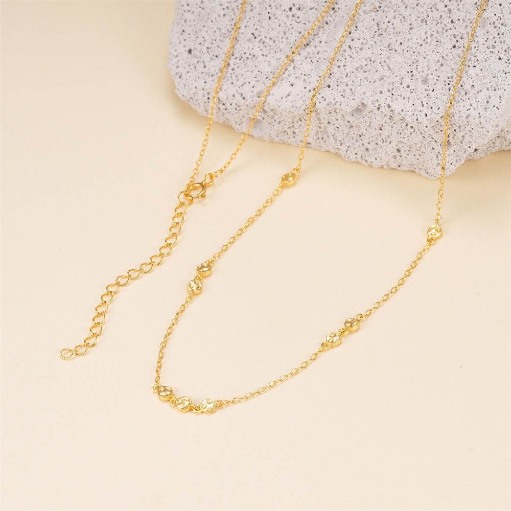 S925 sterling silver creative circular retro necklace - MOWTE