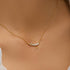 S925 pure silver single row diamond butterfly high-end necklace for women - MOWTE