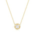 925 sterling silver personalized geometric circular diamond collarbone chain - MOWTE