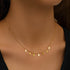 S925 sterling silver round plate layered for daily wear women's collarbone necklace - MOWTE