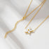 S925 sterling silver diamond pentagram collarbone necklace minimalist necklace - MOWTE