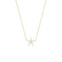 S925 sterling silver diamond pentagram collarbone necklace minimalist necklace - MOWTE