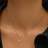 925 sterling silver star moon diamond set women's layered necklace - MOWTE