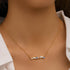 S925 sterling silver colored diamond inlaid collarbone necklace - MOWTE