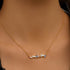 S925 sterling silver colored diamond inlaid collarbone necklace - MOWTE