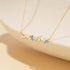 S925 sterling silver colored diamond inlaid collarbone necklace - MOWTE