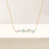 S925 sterling silver colored diamond inlaid collarbone necklace - MOWTE