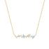 S925 sterling silver colored diamond inlaid collarbone necklace - MOWTE