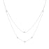 S925 sterling silver double-layer stacked zircon versatile trendy ins collarbone chain - MOWTE
