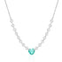 S925 pure silver exquisite luxury single row diamond collarbone chain - MOWTE