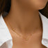 S925 sterling silver four pointed star diamond opal Australian treasure women's layered collarbone chain - MOWTE