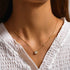 S925 sterling silver classic inlaid zirconia star necklace - MOWTE