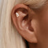 S925 sterling silver daily outfit with diamond tassel geometry 16g puncture thread earlobe and ear bone - MOWTE