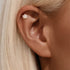 S925 sterling silver daily outfit with diamond tassel geometry 16g puncture thread earlobe and ear bone - MOWTE