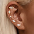S925 sterling silver daily outfit with diamond tassel geometry 16g puncture thread earlobe and ear bone - MOWTE