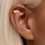 S925 sterling silver daily outfit with diamond tassel geometry 16g puncture thread earlobe and ear bone - MOWTE