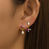 925 sterling silver diamond flower earrings - MOWTE
