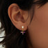 925 sterling silver diamond flower earrings - MOWTE