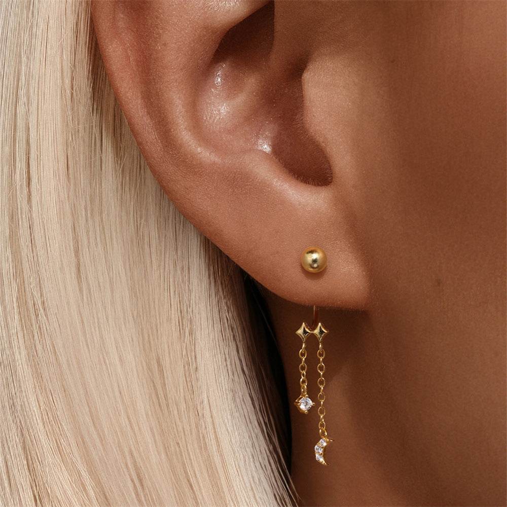 925 sterling silver diamond earrings