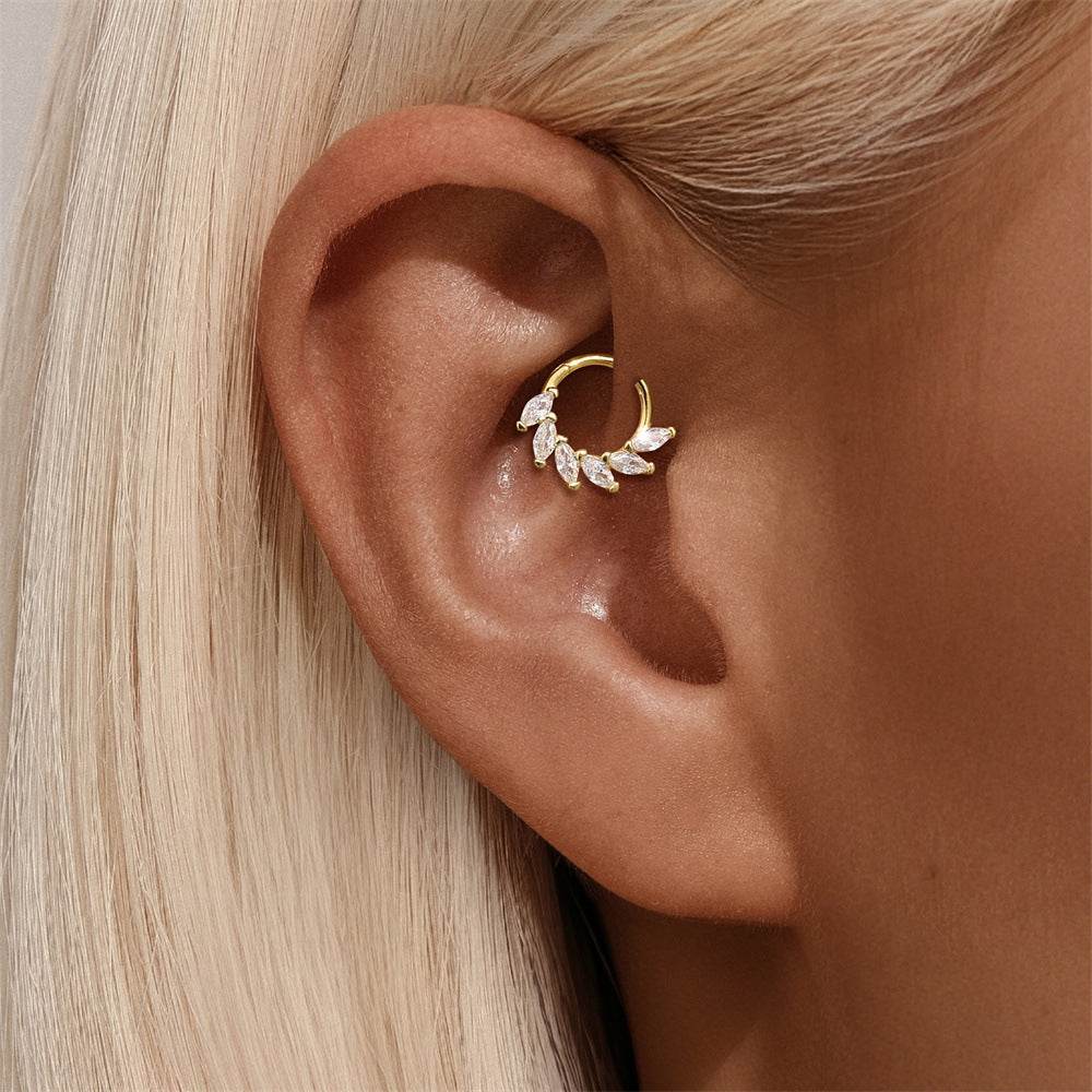 S925 sterling silver daily wear diamond ear bone clip
