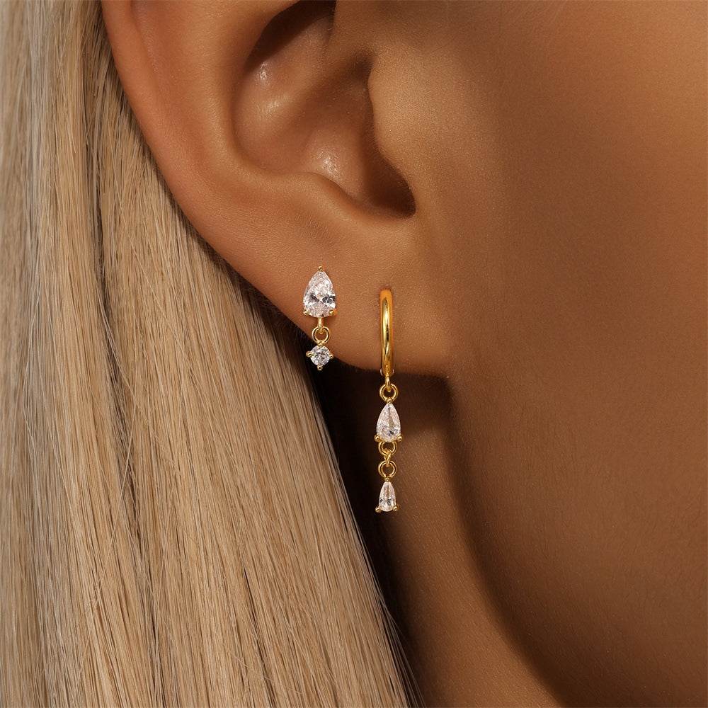 Tassel S925 pure silver stone earrings