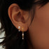 Tassel S925 pure silver stone earrings - MOWTE