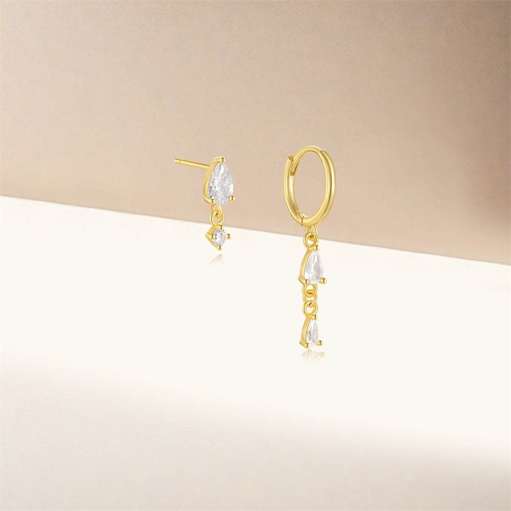 Tassel S925 pure silver stone earrings