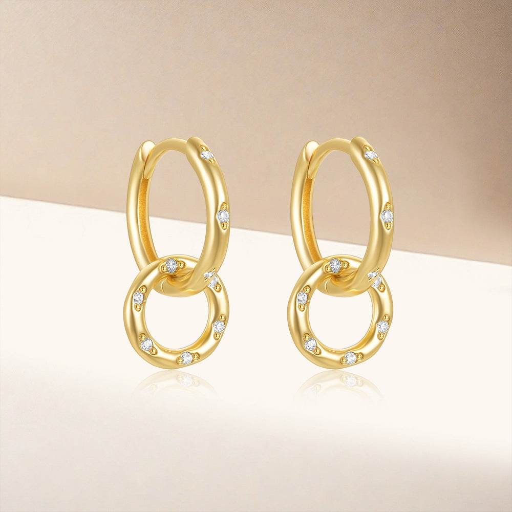 Tassel S925 pure silver stone earrings
