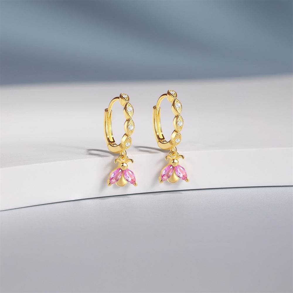 Tassel S925 pure silver flower earrings