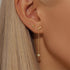 S925 sterling silver octagonal star three piece earring set with diamond chain tassel earrings - MOWTE