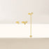 S925 sterling silver octagonal star three piece earring set with diamond chain tassel earrings - MOWTE