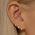 Zircon Three Piece S925 Women's Ear Studs Set - MOWTE