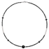 Black pointed stone necklace men's retro trend niche design agate pearl bead collarbone chain women's ins - MOWTE