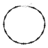 Black agate necklace male hip-hop personality niche design black stone bead collarbone chain - MOWTE