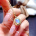 S925 pure silver natural opal pendant exquisite frosted design necklace - MOWTE