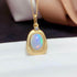 S925 pure silver natural opal pendant exquisite frosted design necklace - MOWTE