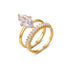 S925 Silver Two-Piece Set Moissanite Ring with 3ct Marquise-Cut Center Stone Exquisite for Stacking - MOWTE
