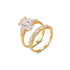 S925 Silver Two-Piece Set Moissanite Ring 4.5ct oval cut Center Stone Exquisite Stacking engagement - MOWTE