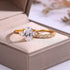 S925 Silver Two-Piece Set Moissanite Ring 4.5ct oval cut Center Stone Exquisite Stacking engagement - MOWTE