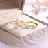 S925 Silver Two-Piece Set Moissanite Ring with 2ct Marquise-Cut Center Stone Exquisite for Stacking - MOWTE