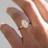 S925 Silver Ring with 2.5ct Oval-Cut Center Stone Exquisite for Stacking - MOWTE