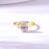 S925 Silver Ring with 2.5ct Oval-Cut Center Stone Exquisite for Stacking - MOWTE