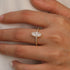 S925 Silver Ring with 2ct Marquise-Cut Center Stone Exquisite for Stacking - MOWTE