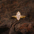 S925 Silver Ring with 2ct Marquise-Cut Center Stone Exquisite for Stacking - MOWTE