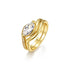 S925 Silver Two-Piece Set Moissanite Ring 1ct Marquise-Cut Center Stone Exquisite for Stacking - MOWTE