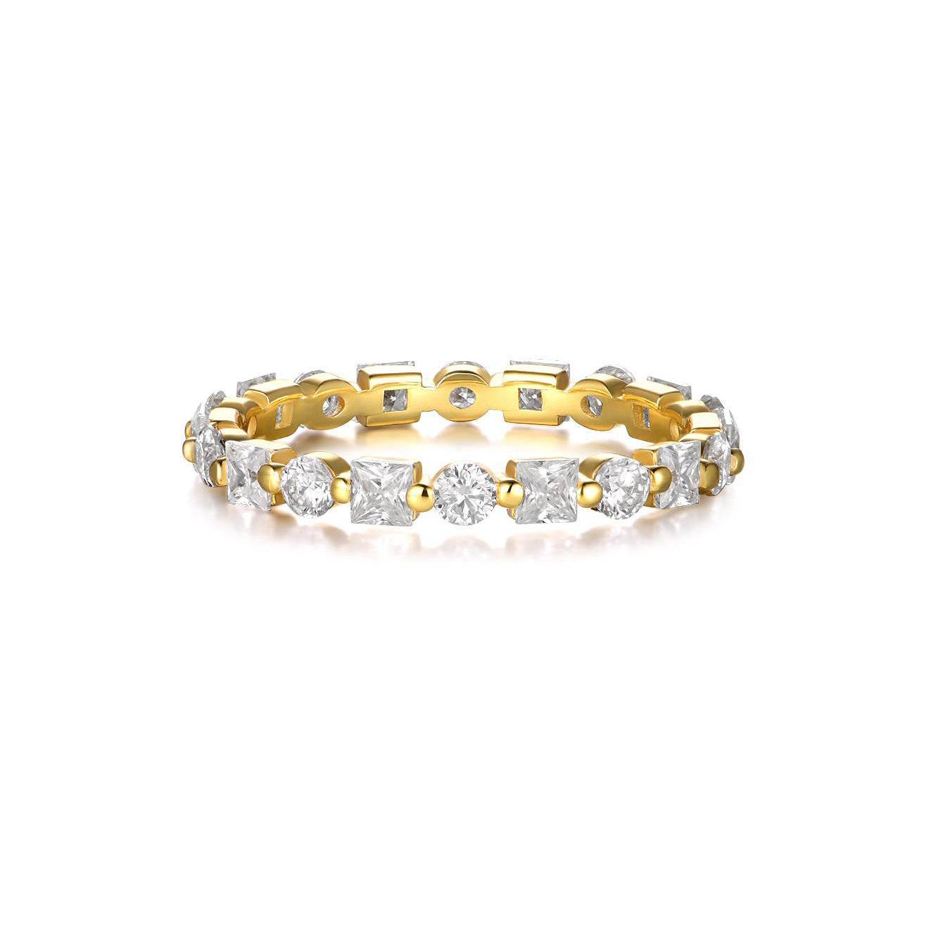 S925 Silver Ring Moissanite Ring Classic Style Versatile Wedding Pair Ring - MOWTE