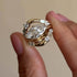 S925 Silver Two-Piece Set Moissanite Ring 1ct Center Stone Exquisite for Stacking wedding rings - MOWTE
